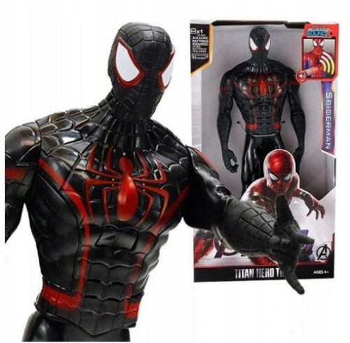 Játék figura - Big Pókember figura czarny fekete 30 cm -es bosszúállók