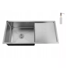 Mosogató - 78x44 szatén acél mosogató + adagoló
