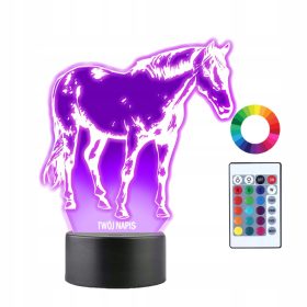   Gyermek éjszakai lámpa - 3D LED éjszakai lámpa negyed ló ajándéka
