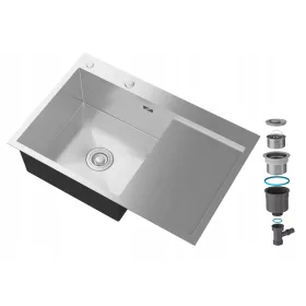 Granitan H7851 króm mosogató 78x51 cm