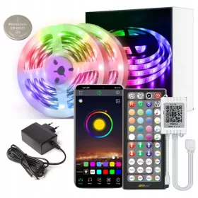   LED szalag 40M RGB5050 Mobil alkalmazás Bluetooth Pilot tápegység 24 V