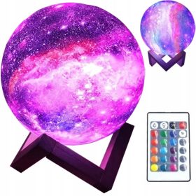   Gyermek éjszakai lámpa - HOLD ÉJSZAKAI LÁMPA - SZÍNES BOLYGÓ AJÁNDÉK