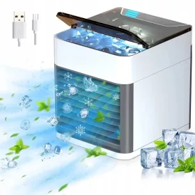   Fürdőszoba ventilátor - USB ventilátor - Vízhűtő, 3 az 1-ben, légkondicionáló