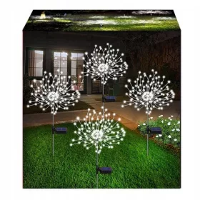   Függő kerti lámpa - 4x napenergia -tűzijáték LED kerti lámpák