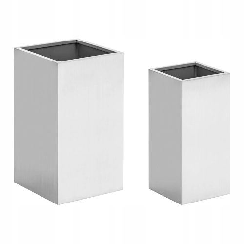 Virágcserepek - Royal Catering virágcserép 30 cm x 30 x 55 cm, rozsdamentes acél