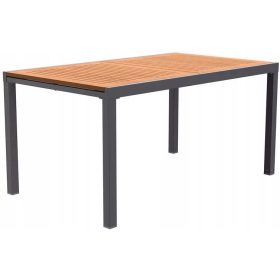   Kerti asztal, fotel - Livarno Valencia kerti asztal fa tetejével