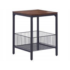   Beliani KENNER négyzet alakú asztal 40 x 40 x 55 cm, sötét bükk