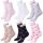 Gyermek zokni, térdzokni - 6-Pack Girls 'Socks School Hearts 35-38