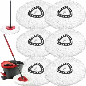   Padlómosó - 6x -szoros patronok pislogott turbó forgó mop -ban