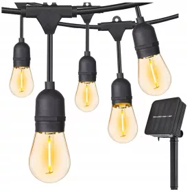   Fényfüzérek - SOLAR GARLAND kerti lámpák 5M 20 LED izzók