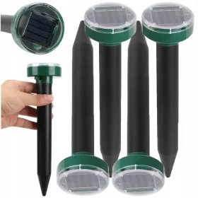  Egerek és patkányok elleni védelem - 4x ERŐS SOLAR MOLE REPELLER VOLES VAKONY