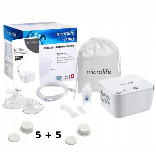 Gyermek inhalátor - Microlife NEB 200 + 5 ingyenes szűrők!