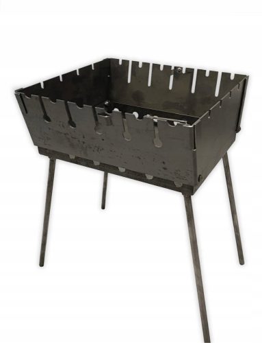 Faszenes grill - Mangal 6 szénrács bőrönd fém 2 mm