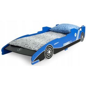   Egyszemélyes ágy gyerekeknek - F1 CAR 200x90cm Super Design Blue, szőnyeg nélkül
