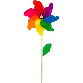  Nagy, színes szélmalom, kerti szélmalom, 110 cm