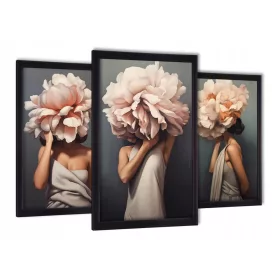   Falfestészet - Kép nappali hálószoba poszter keret készlet 3 darab