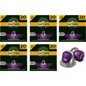 5 x Jacobs Nespresso Lungo 8 Intenso kapszula 20 db