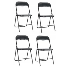   Kerti szék - Összecsukható székkert vendéglátás fekete 4 db.