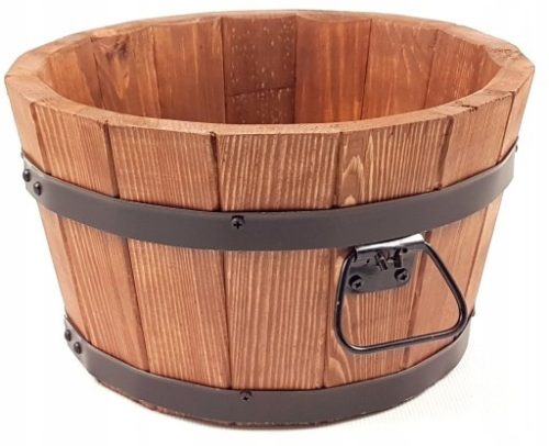  Drewdon virágcserép 35 cm x 35 x 21 cm átmérőjű 35 cm barna és bézs fa árnyalatai