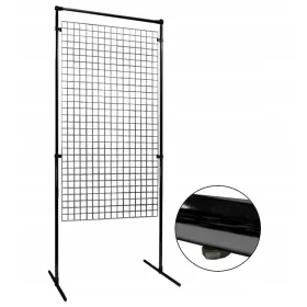 SCREEN SHOP ÁLLVÁNY RÁCSONYAL 150x80 CM FEKETE