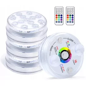   Medence világítás - 4x VÍZALATI MEDENCE LÁMPÁK LED TÁVIRÁNYÍTÓ