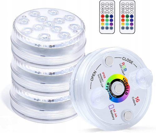 Medence világítás - 4x VÍZALATI MEDENCE LÁMPÁK LED TÁVIRÁNYÍTÓ