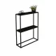 Double Console Loft Metal keskeny 60x20H80 fekete
