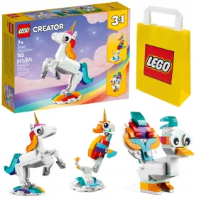    LEGO Creator 3 az 1-ben 31140 Magic Unicorn + Papírtáska LEGO 6315786 sárga 24x8x18 cm
