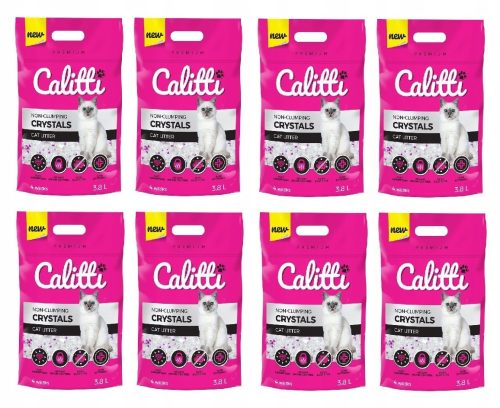 Alom nyulaknak és kis rágcsálóknak - CALITTI Crystals 8x3,8L szilikon macskaalom