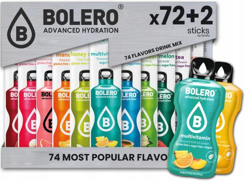 Bolero Mix ízek italok cukor nélkül 72 db +2 ingyen