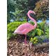  Kerti figura Flamingo rózsaszín madár hajtott, álló nagy dísz