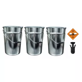 Fém vödör fedővel, 20 liter