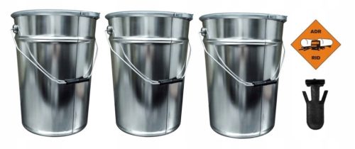 Fém vödör fedővel, 20 liter