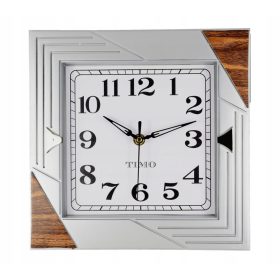   Óra - Epewex falióra fehér, barna árnyalatai, ezüst, tarka, 26 cm