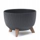  Lamellás virágcserép LA957-82 szürke 29x23 cm