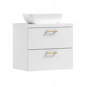  LUNA 50 fürdőszoba szekrény pulttal és mosdóval GOLD