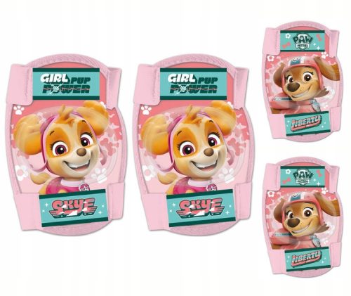 Gyerek védőfelszerelés - PAW PATROL SKYE kerékpárvédők térd könyök
