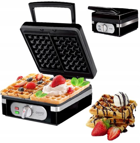 Gofrisütő - Waffle vas 2 nagy gofri beállítási hőmérséklete.