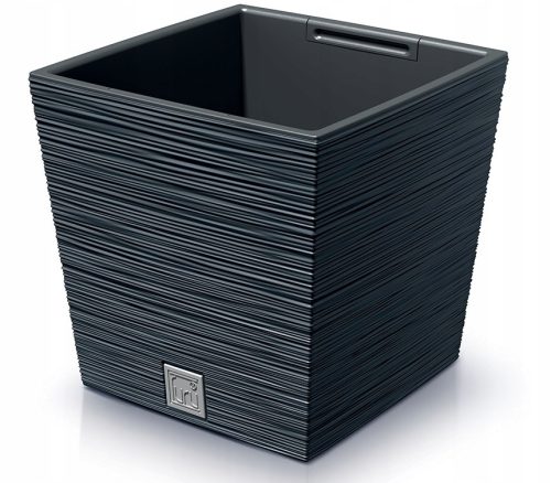  Prosperplast virágcserép 29,5 cm x 29,5 x 29 cm műanyag szürke és ezüst árnyalatú