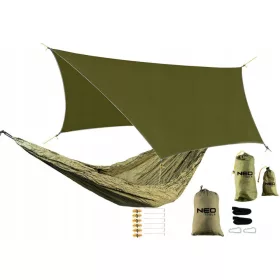 Függőágy - CAMPELLO nyugágy + MATRAC kerti strand fotel