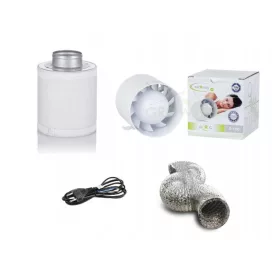   Fürdőszoba ventilátor - Growbox csendes szellőzőkészlet 100mm 103m3/h