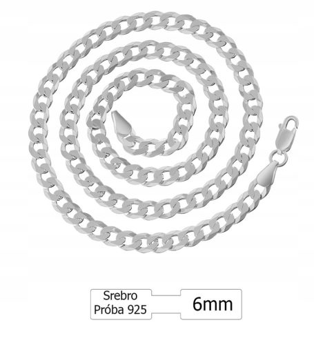  Férfi ezüst teljes lánc 60cm 6mm