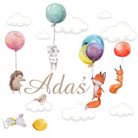   Gyermek falragaszok - Felhőállati matricák neve gyermek neve