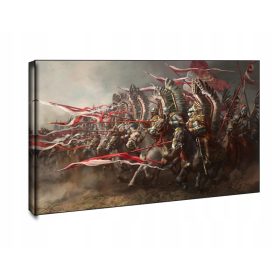   Falfestészet - A huszárok töltete - festmény vászonra 100x70 cm