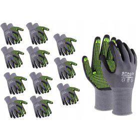 Stalco NITRILE FLEX DOTS kesztyű 9-es méret - L 1 pár