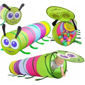   Gyermek sátor - Alagút gyermekeknek hernyó összecsukható sátor + táska