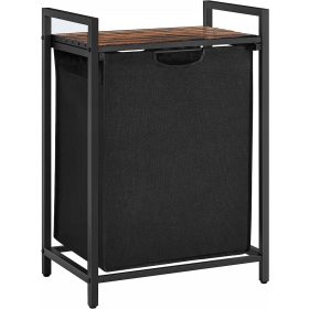   Ruhakosár - Zanzara szennyeskosár 65l, fekete, barna és bézs árnyalatok