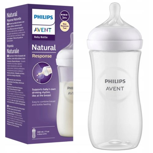 Bébiüveg - Philips Avent természetes válasz palack 330 ml 3+