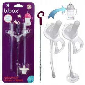   Bögre, üveg csecsemőnek - B.Box cserélhető szalma egy csésze vizes palack 2 db -hoz