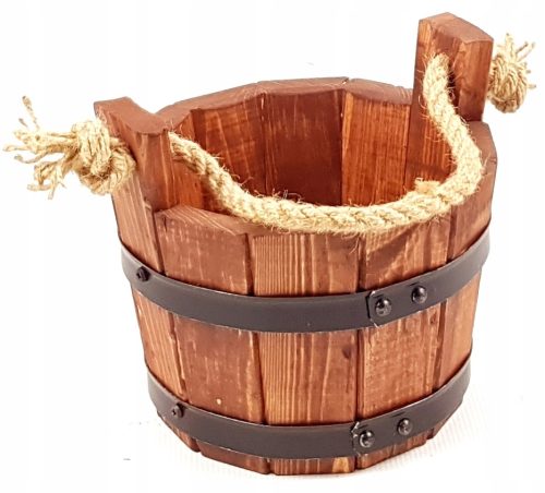  Drewdon virágcserép 22 cm x 25 x 20 cm átmérőjű 22 cm barna és bézs fa árnyalatai